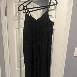 Jack Wills - Black Lace Brixham Jumpsuit w/ Pockets - UK 8/US 4